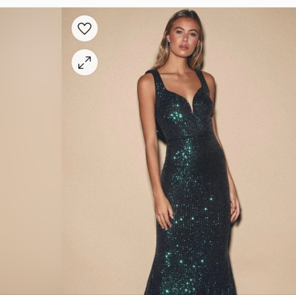 Green Sequin Gown